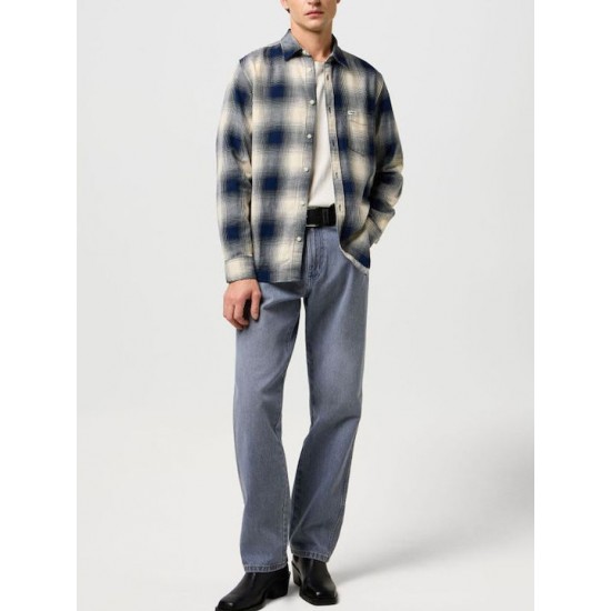Wrangler Μακρυμάνικo Βαμβακερό Πουκάμισο σε Κανονική Γραμμή 112371651 Dusty Blue Wrangler Μακρυμάνικo Βαμβακερό Πουκάμισο σε Κανονική Γραμμή 112371651 Dusty Blue