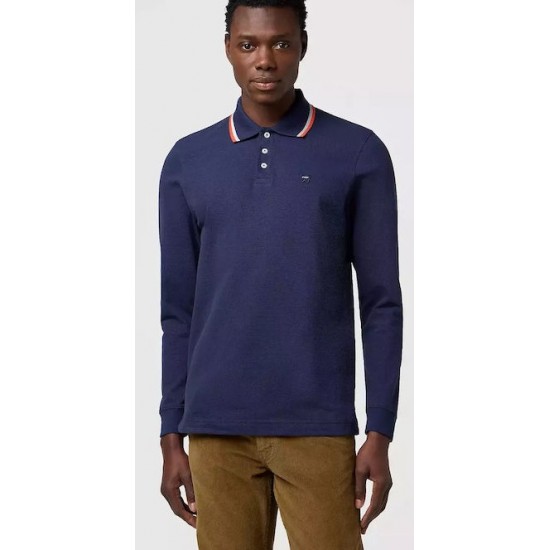 Wrangler Polo Μπλούζα Μακρυμάνικη 112371506 - navy Wrangler Polo Μπλούζα Μακρυμάνικη 112371506 - navy