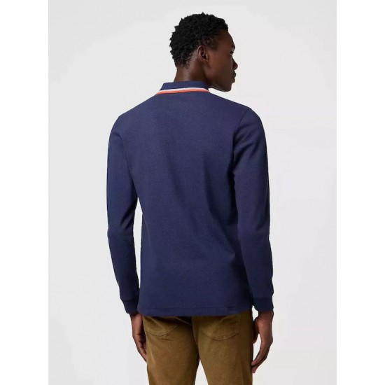 Wrangler Polo Μπλούζα Μακρυμάνικη 112371506 - navy Wrangler Polo Μπλούζα Μακρυμάνικη 112371506 - navy