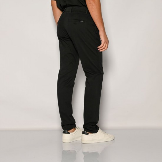 Camaro Παντελόνι Chino Ανδρικό Black Slim 24524-451-451 00080 μαυρο Camaro Παντελόνι Chino Ανδρικό Black Slim 24524-451-451 00080 μαυρο