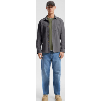 QS by S.Oliver  Regular fit striped  shirt Κοτλέ Πουκάμισο   2172008 - 9839