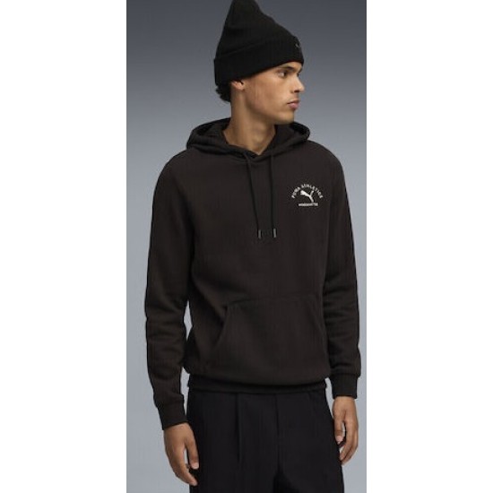 Puma Graphic Sweatshirt with Hood Black 688221 - 01 Puma Graphic Sweatshirt with Hood Black 688221 - 01