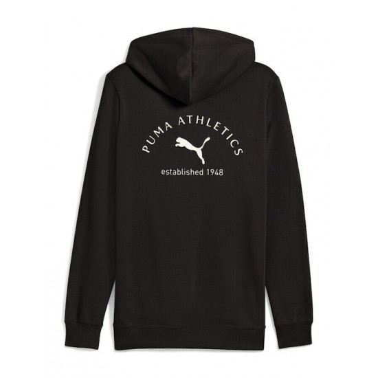 Puma Graphic Sweatshirt with Hood Black 688221 - 01 Puma Graphic Sweatshirt with Hood Black 688221 - 01
