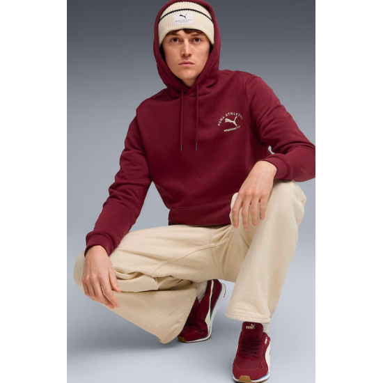 Puma Graphic Sweatshirt with Hood Burgundy 688221 - 96 Puma Graphic Sweatshirt with Hood Burgundy 688221 - 96