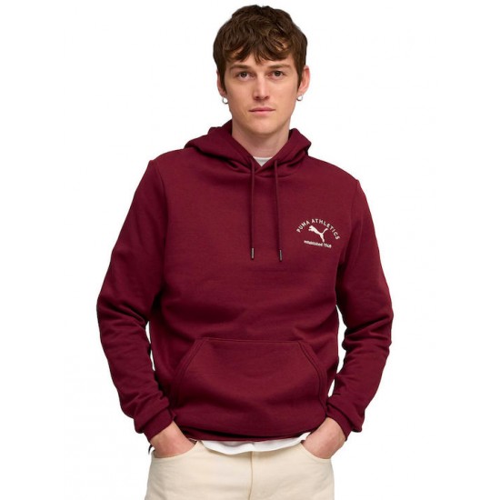 Puma Graphic Sweatshirt with Hood Burgundy 688221 - 96 Puma Graphic Sweatshirt with Hood Burgundy 688221 - 96
