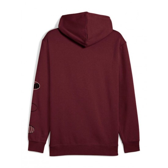 Puma Logo Sweatshirt with Hood Burgundy 688180 - 96 Puma Logo Sweatshirt with Hood Burgundy 688180 - 96