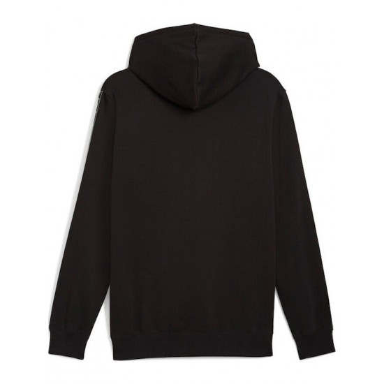 Puma Tape Sweatshirt Fleece with Hood Black 684675 - 01 Puma Tape Sweatshirt Fleece with Hood Black 684675 - 01