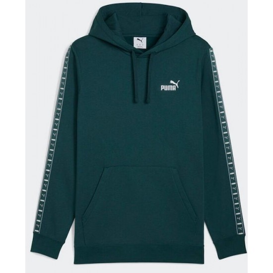 Puma Tape Sweatshirt Fleece with Hood Green 684675 - 75 Puma Tape Sweatshirt Fleece with Hood Green 684675 - 75