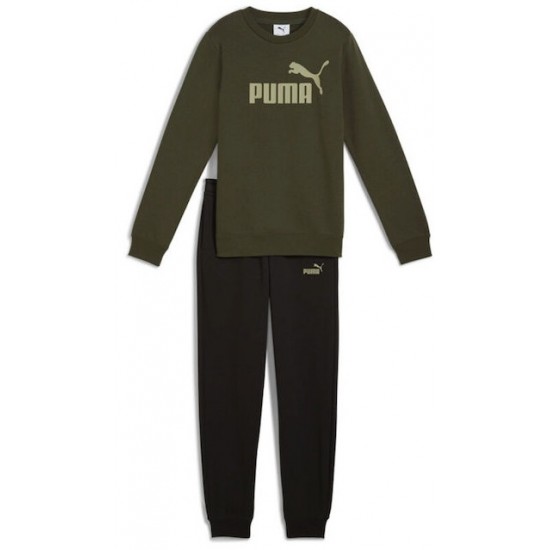 Puma Παιδικό Σετ Φόρμας Λαδί 2τμχ Essentials 689721 - 70 Puma Παιδικό Σετ Φόρμας Λαδί 2τμχ Essentials 689721 - 70