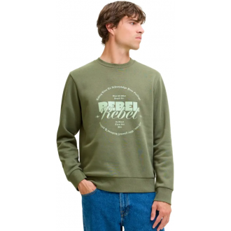 JJ REBEL by Jack & Jones JREBGRAY CREW NECK SWEAT 12286664-FOUR LEAF CLOVER Κhaki JJ REBEL by Jack & Jones JREBGRAY CREW NECK SWEAT 12286664-FOUR LEAF CLOVER Κhaki