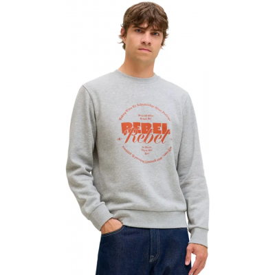 JJ REBEL by Jack & Jones JREBGRAY CREW NECK SWEAT 12286664 - light grey melange JJ REBEL by Jack & Jones JREBGRAY CREW NECK SWEAT 12286664 - light grey melange