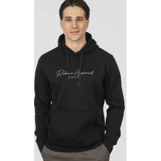 Rebase Hoodie with Dense Embroidery Brushed Fleece 252rtop-1042 pure black Rebase Hoodie with Dense Embroidery Brushed Fleece 252rtop-1042 pure black