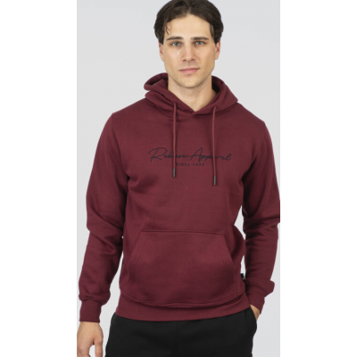 Rebase Hoodie with Dense Embroidery Brushed Fleece 252rtop - 1042 wine Rebase Hoodie with Dense Embroidery Brushed Fleece 252rtop - 1042 wine
