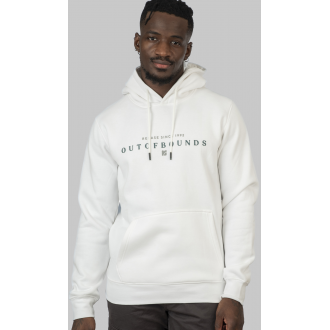 Rebase Hoodie with Double Pressed Print Brushed Fleece 252rtop-1041 off white Rebase Hoodie with Double Pressed Print Brushed Fleece 252rtop-1041 off white