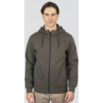 Rebase Hoodie Full-Zip Brushed Fleece 252rtop - 1062 khaki Rebase Hoodie Full-Zip Brushed Fleece 252rtop - 1062 khaki