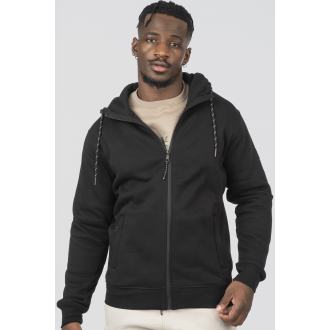 Rebase Hoodie Full-Zip Brushed Fleece 252rtop - 1062 pure black Rebase Hoodie Full-Zip Brushed Fleece 252rtop - 1062 pure black