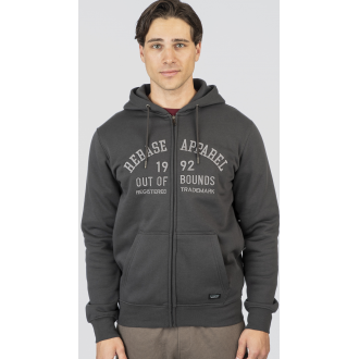 Rebase Hoodie Full-Zip with 3D Embroidery Brushed Fleece 252rtop - 1070 anthracite Rebase Hoodie Full-Zip with 3D Embroidery Brushed Fleece 252rtop - 1070 anthracite