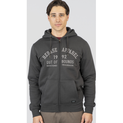 Rebase Hoodie Full-Zip with 3D Embroidery Brushed Fleece 252rtop - 1070 anthracite Rebase Hoodie Full-Zip with 3D Embroidery Brushed Fleece 252rtop - 1070 anthracite