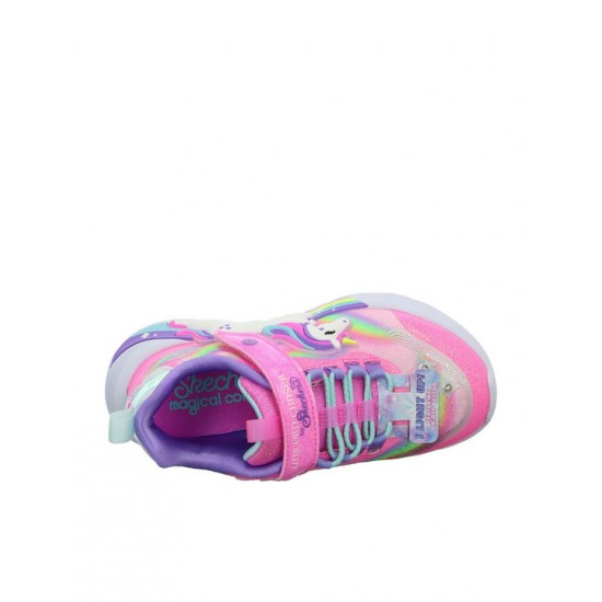 Skechers S-lights Παιδικά Sneakers με Σκρατς Ροζ 302298L-PKMT Skechers S-lights Παιδικά Sneakers με Σκρατς Ροζ 302298L-PKMT