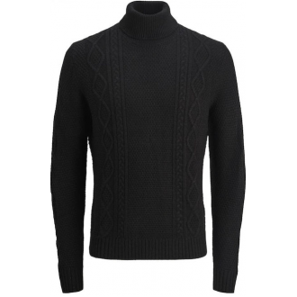 JJ Rebel by Jack & Jones  Πουλόβερ Μακρυμάνικο Μαύρο 12279467 - black