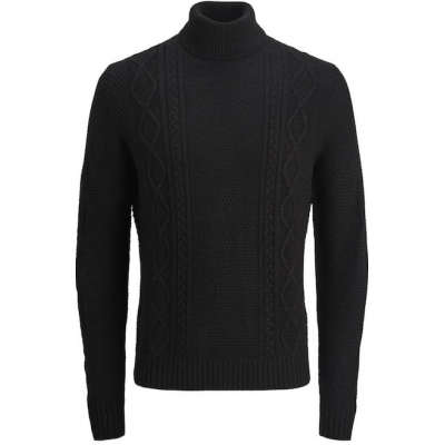 JJ Rebel by Jack & Jones Πουλόβερ Μακρυμάνικο Μαύρο 12279467 - black JJ Rebel by Jack & Jones Πουλόβερ Μακρυμάνικο Μαύρο 12279467 - black