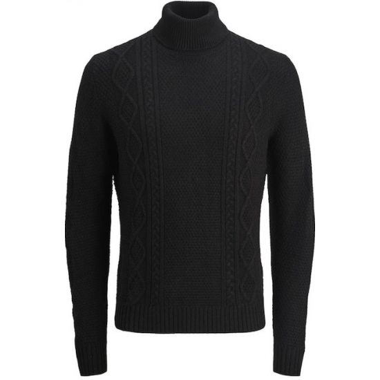 JJ Rebel by Jack & Jones Πουλόβερ Μακρυμάνικο Μαύρο 12279467 - black JJ Rebel by Jack & Jones Πουλόβερ Μακρυμάνικο Μαύρο 12279467 - black