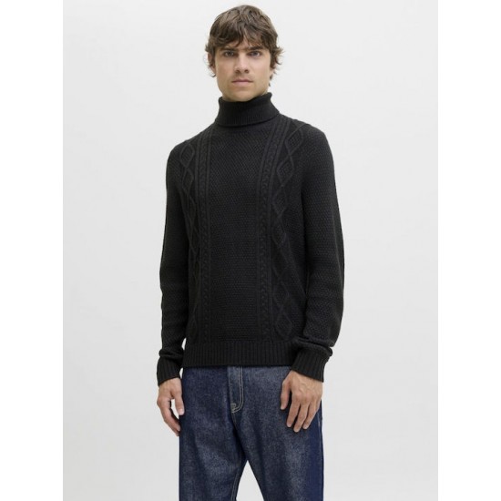 JJ Rebel by Jack & Jones Πουλόβερ Μακρυμάνικο Μαύρο 12279467 - black JJ Rebel by Jack & Jones Πουλόβερ Μακρυμάνικο Μαύρο 12279467 - black