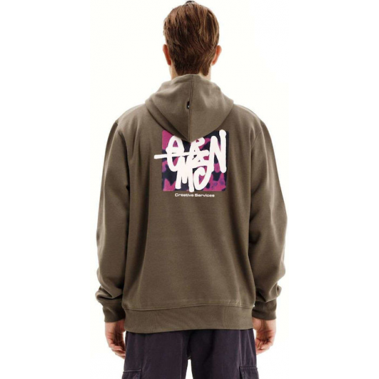 Emerson Φούτερ Fleece με Κουκούλα 252.em20.40 dusty olive Emerson Φούτερ Fleece με Κουκούλα 252.em20.40 dusty olive