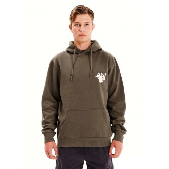 Emerson Φούτερ Fleece με Κουκούλα 252.em20.40 dusty olive Emerson Φούτερ Fleece με Κουκούλα 252.em20.40 dusty olive