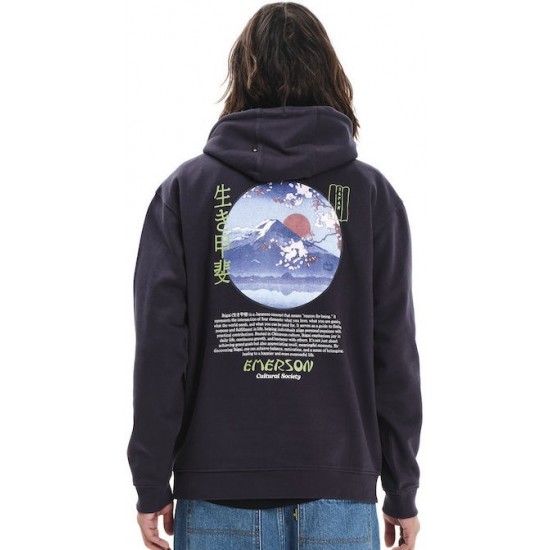 Emerson Φούτερ Fleece με Κουκούλα Μπλε 252.em20.27 midnight Emerson Φούτερ Fleece με Κουκούλα Μπλε 252.em20.27 midnight