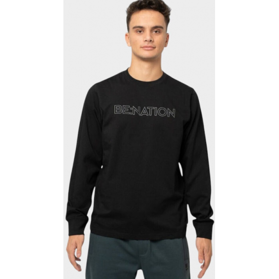 Be:nation Essentials Long Sleeve Tee - 06302504-BLACK Be:nation Essentials Long Sleeve Tee - 06302504-BLACK