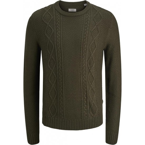 JJ REBEL by Jack & Jones Men's Jrebjosh Knit Crew Neck 12263218 forest night JJ REBEL by Jack & Jones Men's Jrebjosh Knit Crew Neck 12263218 forest night