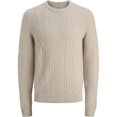 JJ REBEL by Jack & Jones Men's Jrebjosh Knit Crew 12263218 moonbeam JJ REBEL by Jack & Jones Men's Jrebjosh Knit Crew 12263218 moonbeam