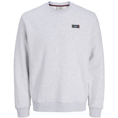 JJ Rebel by Jack & Jones Φούτερ 12279404 white melange JJ Rebel by Jack & Jones Φούτερ 12279404 white melange