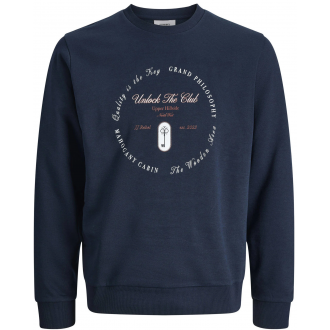 JJ REBEL by Jack & Jones μπλε πουλόβερ 12284987 - sky captain JJ REBEL by Jack & Jones μπλε πουλόβερ 12284987 - sky captain