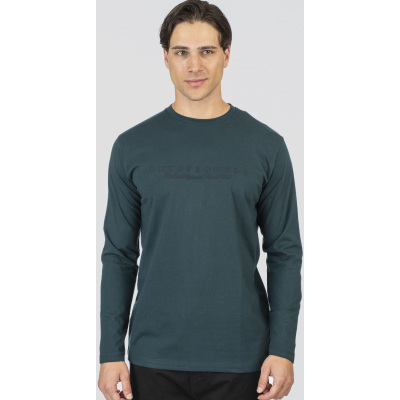 Rebase T-Shirt Longsleeve with Dense Embroidery 252rts-9061  deep teal