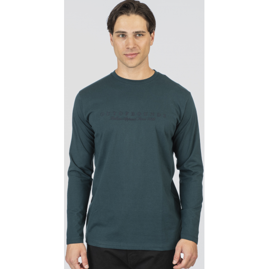 Rebase T-Shirt Longsleeve with Dense Embroidery 252rts-9061 deep teal Rebase T-Shirt Longsleeve with Dense Embroidery 252rts-9061 deep teal