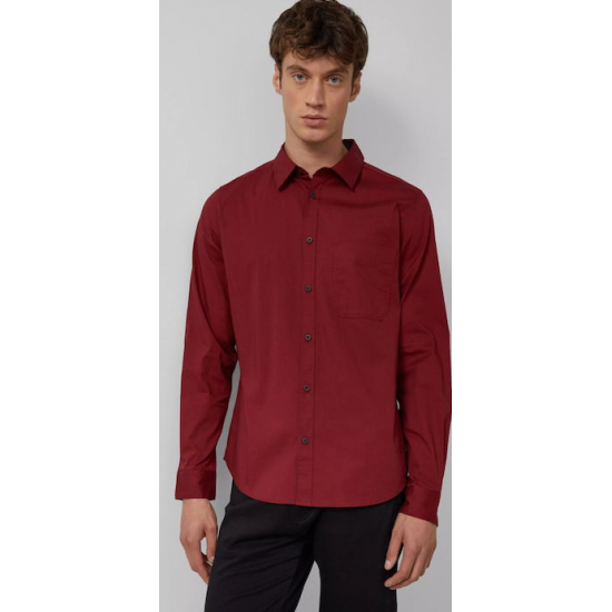 S.Oliver Μακρυμάνικο Πουκάμισο σε στενή γραμμή dark Red 2170210-78A0 S.Oliver Μακρυμάνικο Πουκάμισο σε στενή γραμμή dark Red 2170210-78A0
