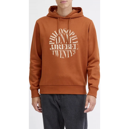 JJ REBEL by Jack & Jones Ανδρικό Φούτερ με Κουκούλα 12284981 bombay brown JJ REBEL by Jack & Jones Ανδρικό Φούτερ με Κουκούλα 12284981 bombay brown