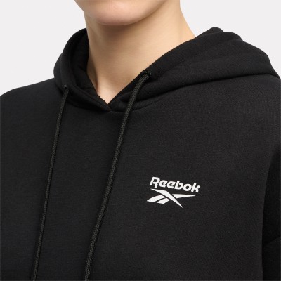 Reebok Γυναικεία Ζακέτα Φούτερ Black 100241460 - black Reebok Γυναικεία Ζακέτα Φούτερ Black 100241460 - black
