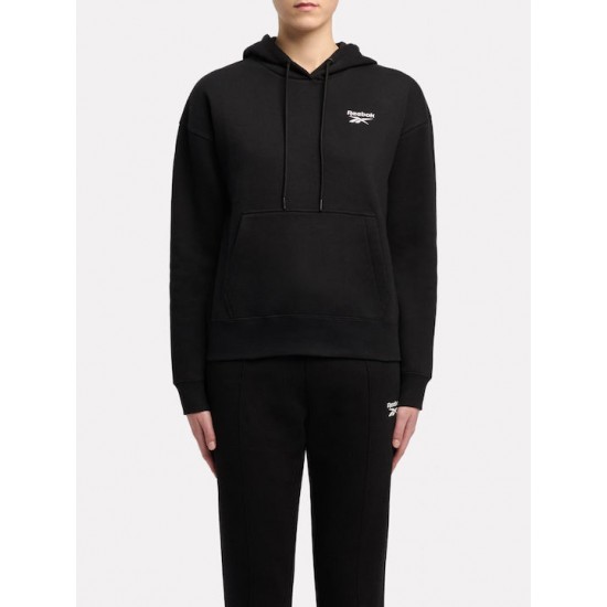 Reebok Γυναικεία Ζακέτα Φούτερ Black 100241460 - black Reebok Γυναικεία Ζακέτα Φούτερ Black 100241460 - black