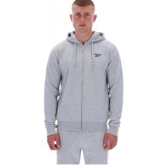 Reebok Identity Small Logo Ζακέτα Light Grey Marl με Κουκούλα 100240559 - light grey marl