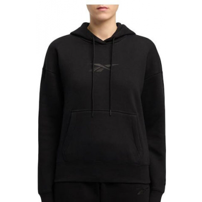 Reebok Logo Γυναικείο Φούτερ με Κουκούλα 100241279 black