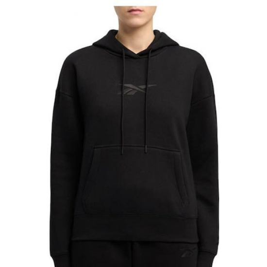 Reebok Logo Γυναικείο Φούτερ με Κουκούλα 100241279 black Reebok Logo Γυναικείο Φούτερ με Κουκούλα 100241279 black