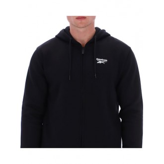 Reebok Small Logo Ζακέτα με Κουκούλα 100240560 - black Reebok Small Logo Ζακέτα με Κουκούλα 100240560 - black