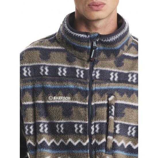 Emerson Ανδρική Ζακέτα Fleece Πράσινη 252.em290.122 pr538 dusty Emerson Ανδρική Ζακέτα Fleece Πράσινη 252.em290.122 pr538 dusty