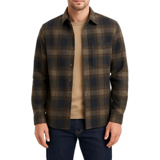 TIFFOSI Καφέ καρό flannel πουκάμισο Cam 10062589-145