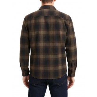 TIFFOSI Καφέ καρό flannel πουκάμισο Cam 10062589-145 TIFFOSI Καφέ καρό flannel πουκάμισο Cam 10062589-145