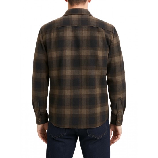 TIFFOSI Καφέ καρό flannel πουκάμισο Cam 10062589-145 TIFFOSI Καφέ καρό flannel πουκάμισο Cam 10062589-145
