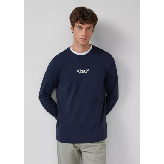 S.Oliver Cotton long sleeve with ribbed cuffs and logo 2169157 - 59d1 S.Oliver Cotton long sleeve with ribbed cuffs and logo 2169157 - 59d1